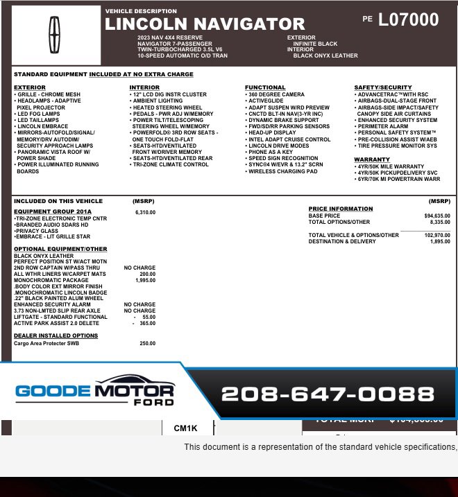 Used 2023 Lincoln Navigator Reserve image 2