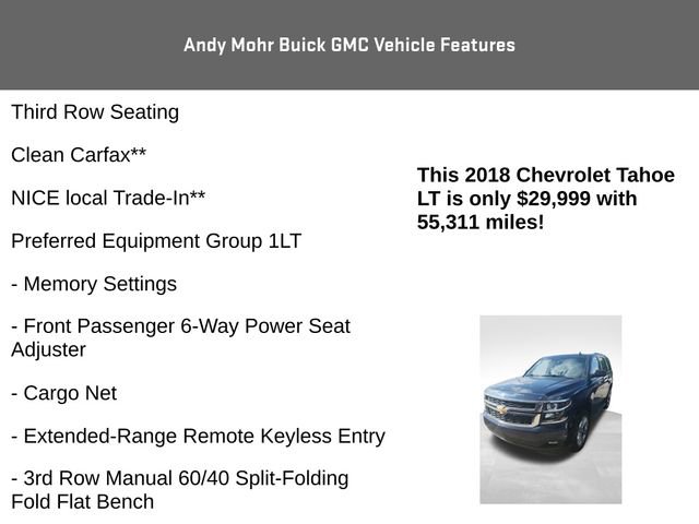 Used 2018 Chevrolet Tahoe LT w/ Luxury Package image 4