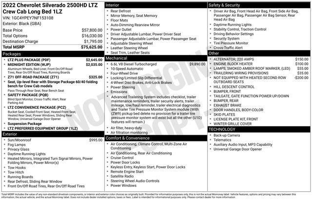 Certified 2022 Chevrolet Silverado 2500 LTZ w/ LTZ Plus Package image 19
