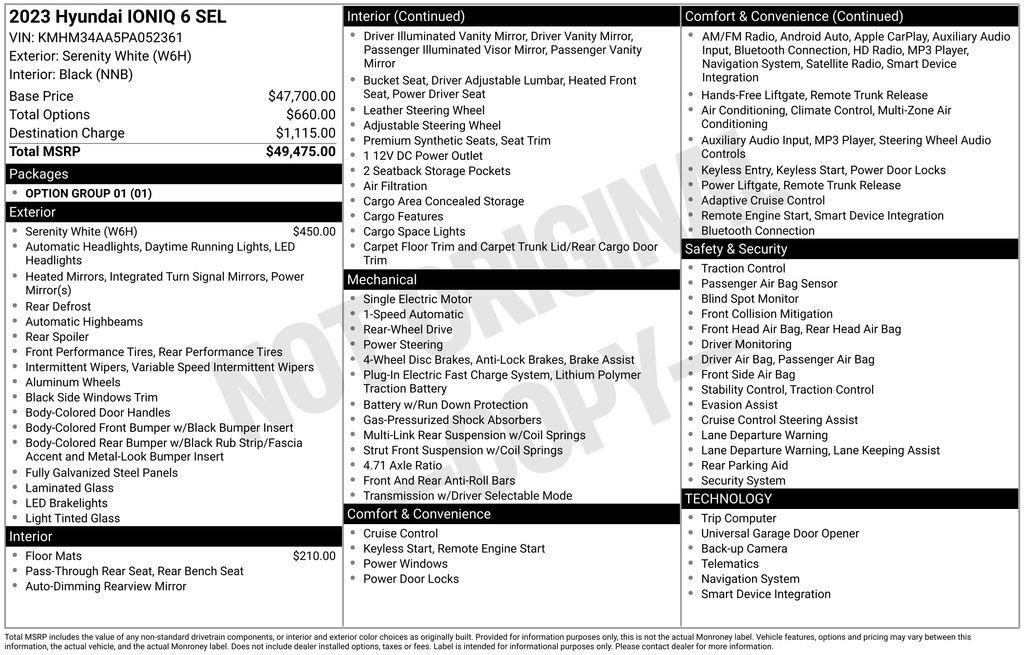 Used 2023 Hyundai Ioniq 6 SEL image 33