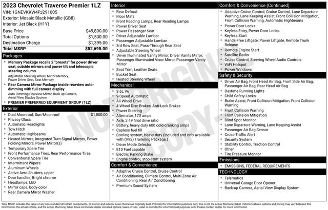 Used 2023 Chevrolet Traverse Premier image 37