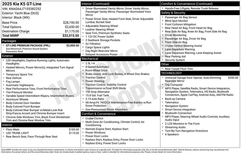 Used 2025 Kia K5 GT-Line w/ GT-Line Premium Package FWD image 36