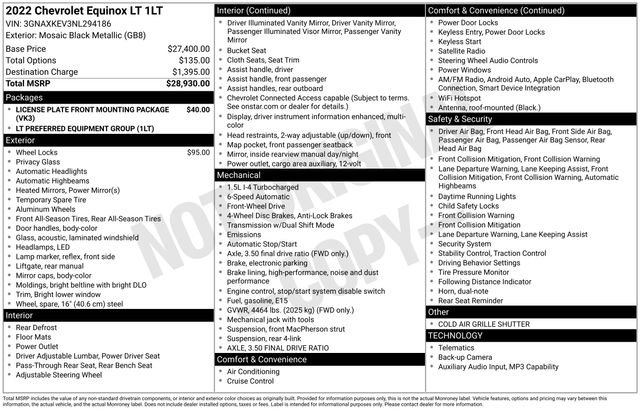 Certified 2022 Chevrolet Equinox LT FWD image 13