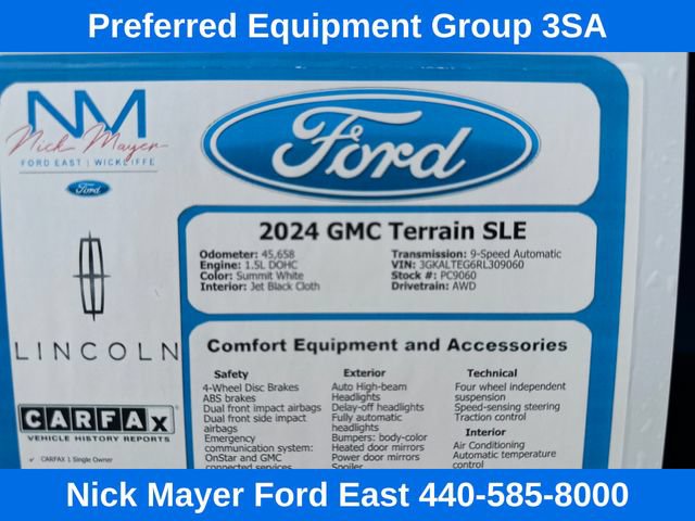 Used 2024 GMC Terrain SLE AWD/4WD image 34