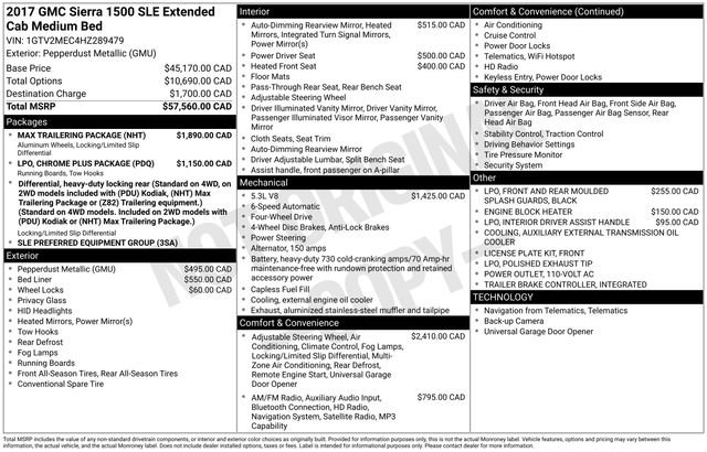 Used 2017 GMC Sierra 1500 SLE w/ Max Trailering Package AWD/4WD image 13