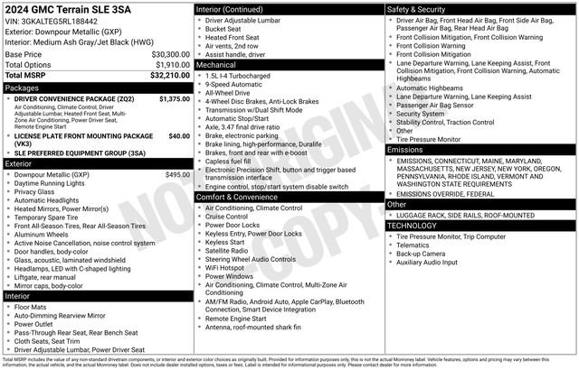 Used 2024 GMC Terrain SLE w/ Driver Convenience Package