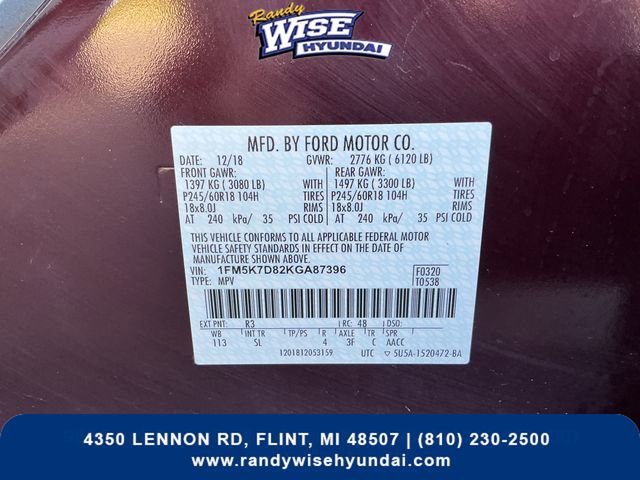 Used 2019 Ford Explorer XLT w/ Equipment Group 202A FWD image 27