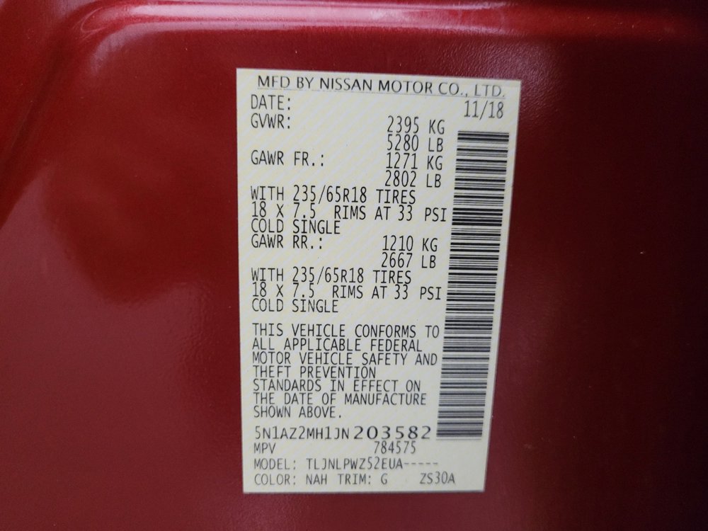 Used 2018 Nissan Murano S w/ Cargo Package image 33
