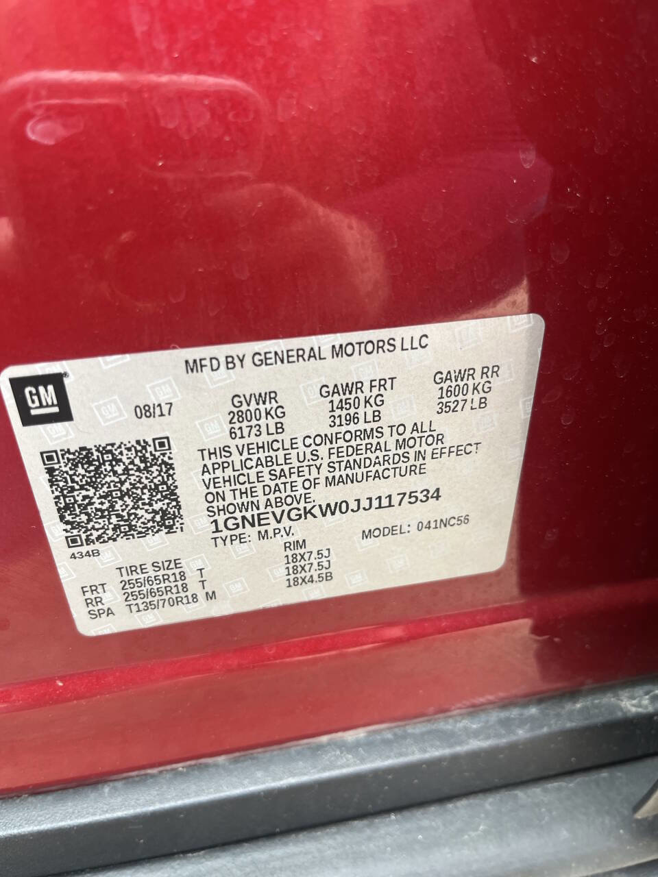 Used 2018 Chevrolet Traverse LT image 32