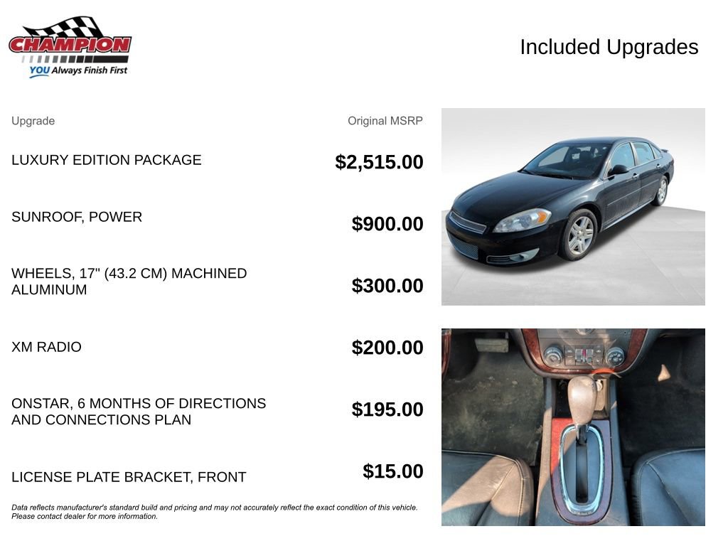 Used 2011 Chevrolet Impala LT w/ Luxury Edition Package image 4