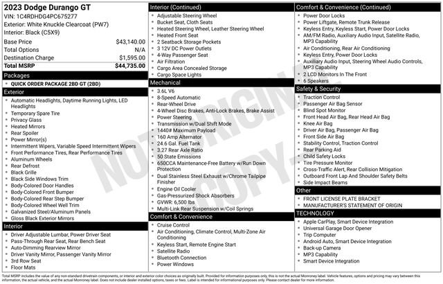Used 2023 Dodge Durango GT RWD image 4