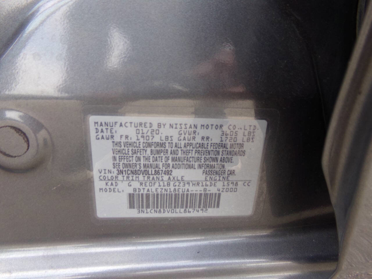 Used 2020 Nissan Versa S image 52