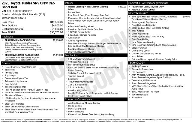 Used 2023 Toyota Tundra SR5 w/ SR5 Premium Package AWD/4WD image 38