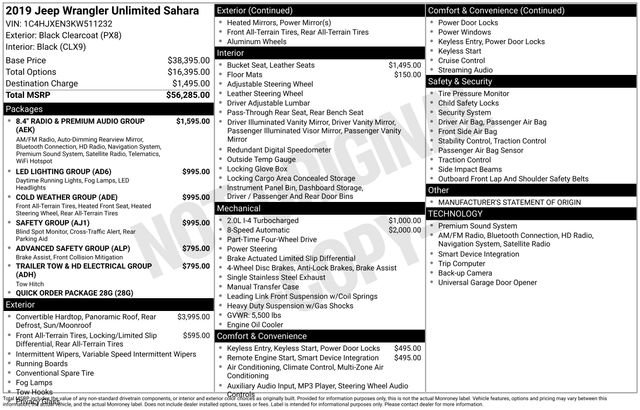 Used 2019 Jeep Wrangler Unlimited Sahara image 49