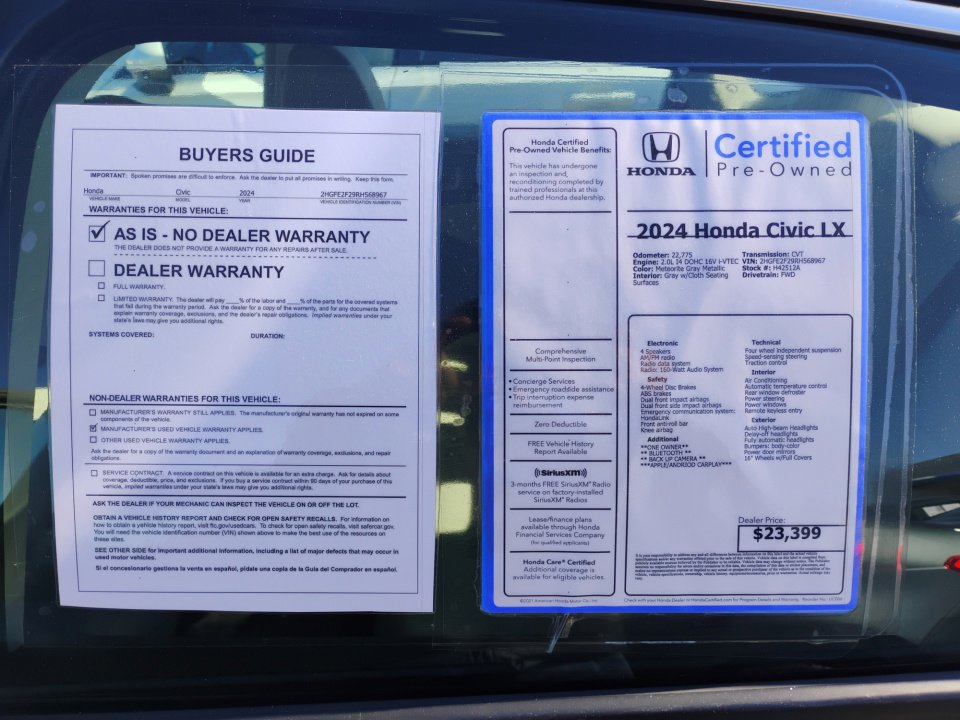 Used 2024 Honda Civic LX image 33