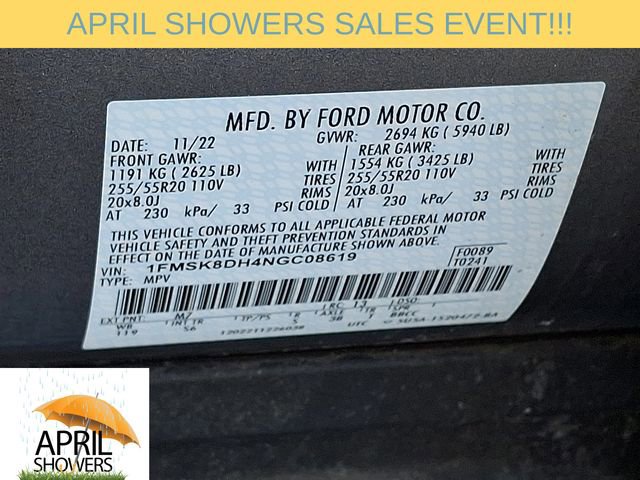 Certified 2022 Ford Explorer XLT w/ Equipment Group 202A image 28