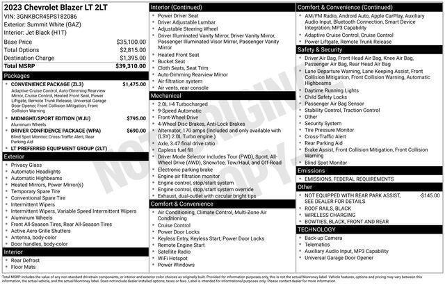 Used 2023 Chevrolet Blazer LT w/ Convenience Package image 35