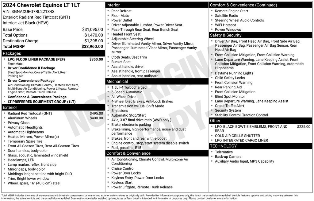 Used 2024 Chevrolet Equinox LT w/ LPO, Floor Liner Package image 31