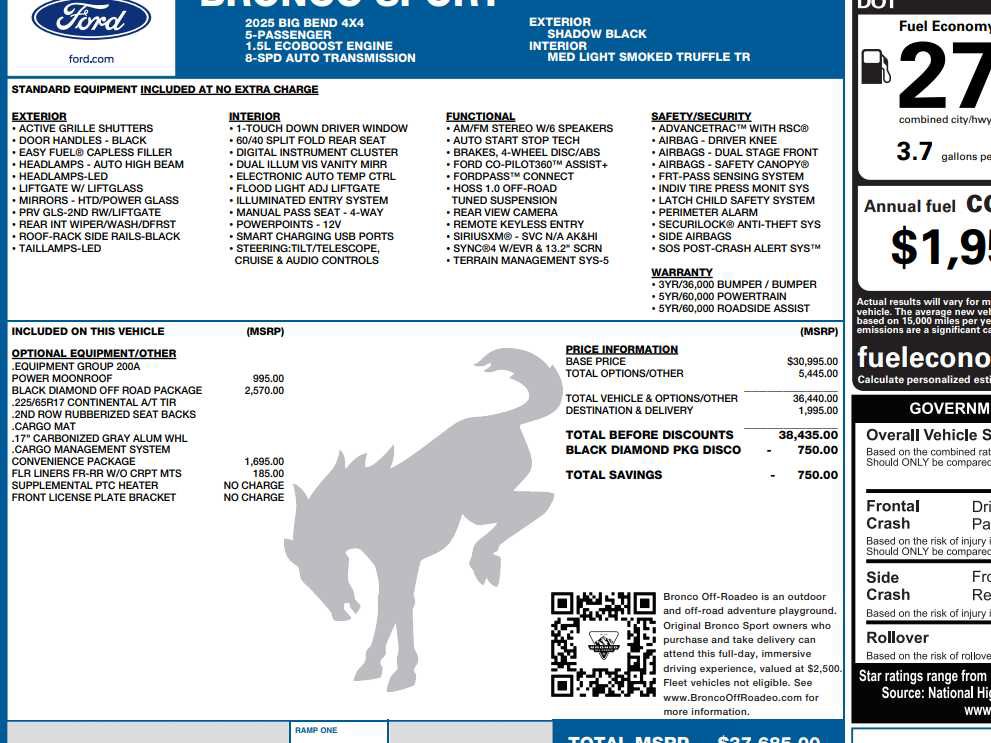 New 2025 Ford Bronco Sport Big Bend AWD/4WD image 2