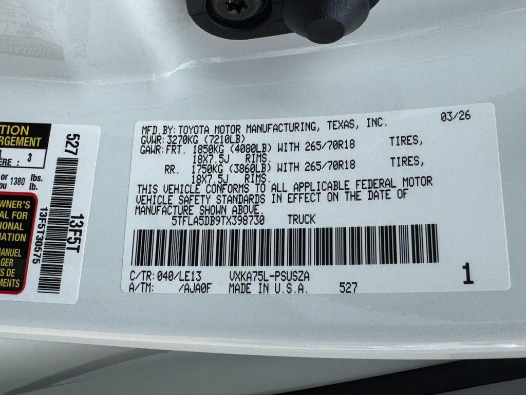 New 2026 Toyota Tundra SR5 image 17