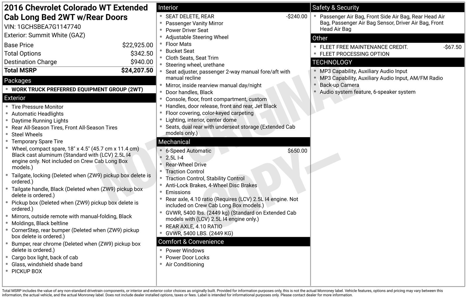 Used 2016 Chevrolet Colorado W/T RWD image 5