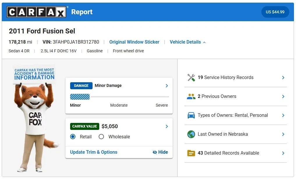Used 2011 Ford Fusion SEL FWD image 3
