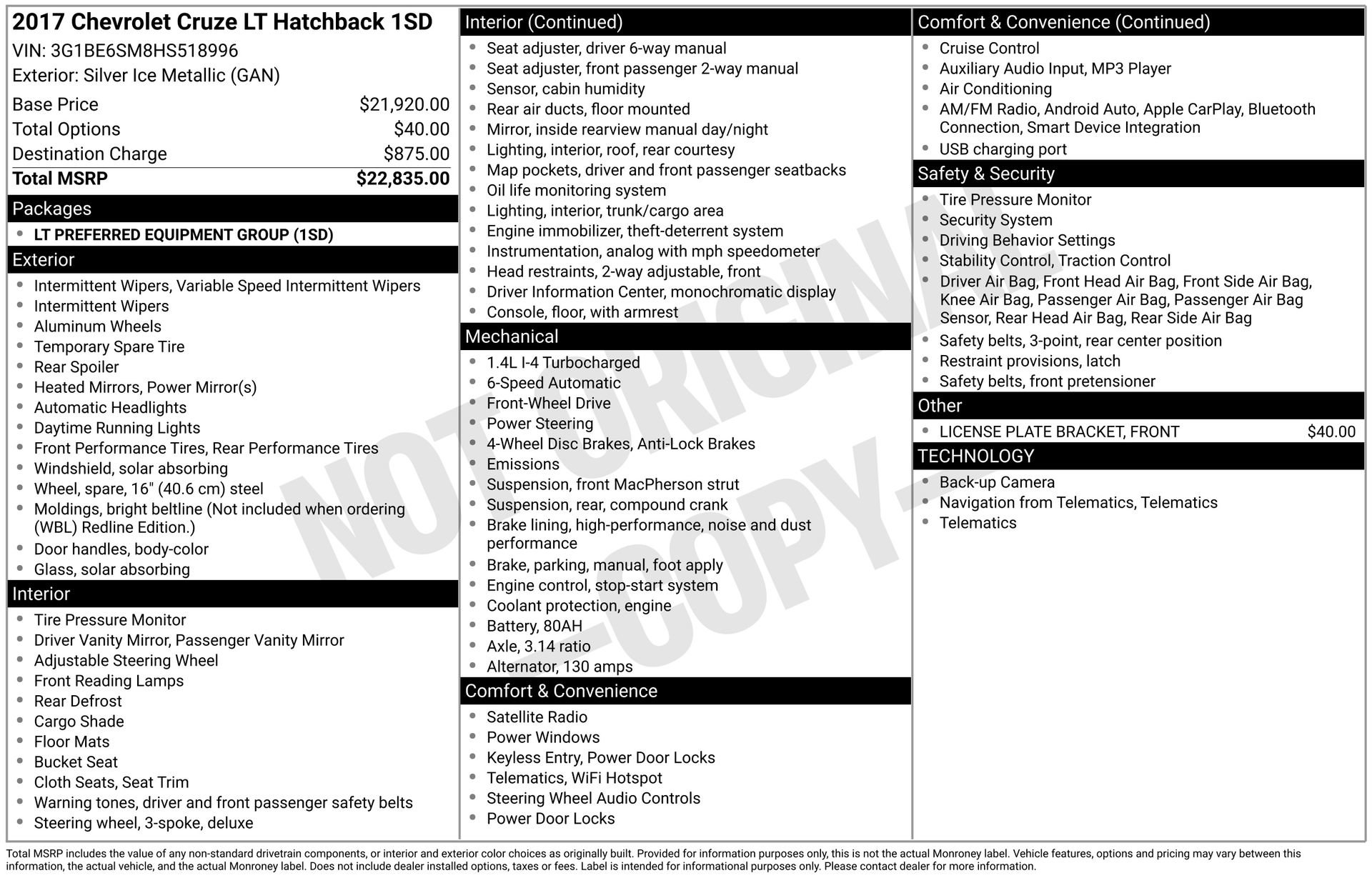 Used 2017 Chevrolet Cruze LT image 3
