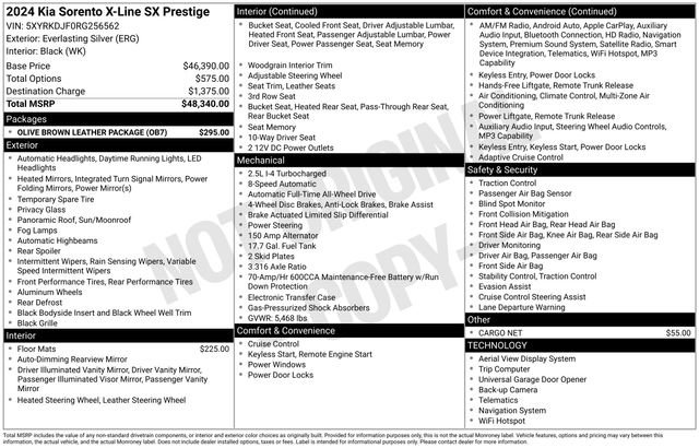 Certified 2024 Kia Sorento SX Prestige w/ Olive Brown Leather Package image 37