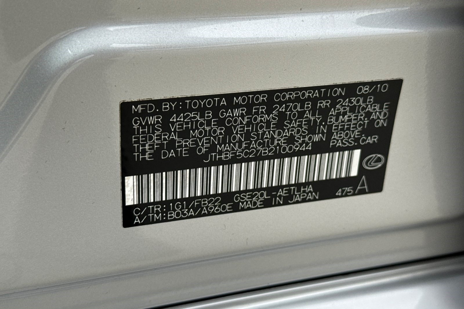 Used 2011 Lexus IS 250 w/ F-Sport Pkg w/Summer Tires RWD image 26