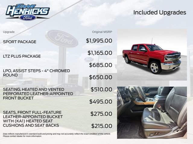 Used 2017 Chevrolet Silverado 1500 LTZ w/ Sport Package AWD/4WD image 8