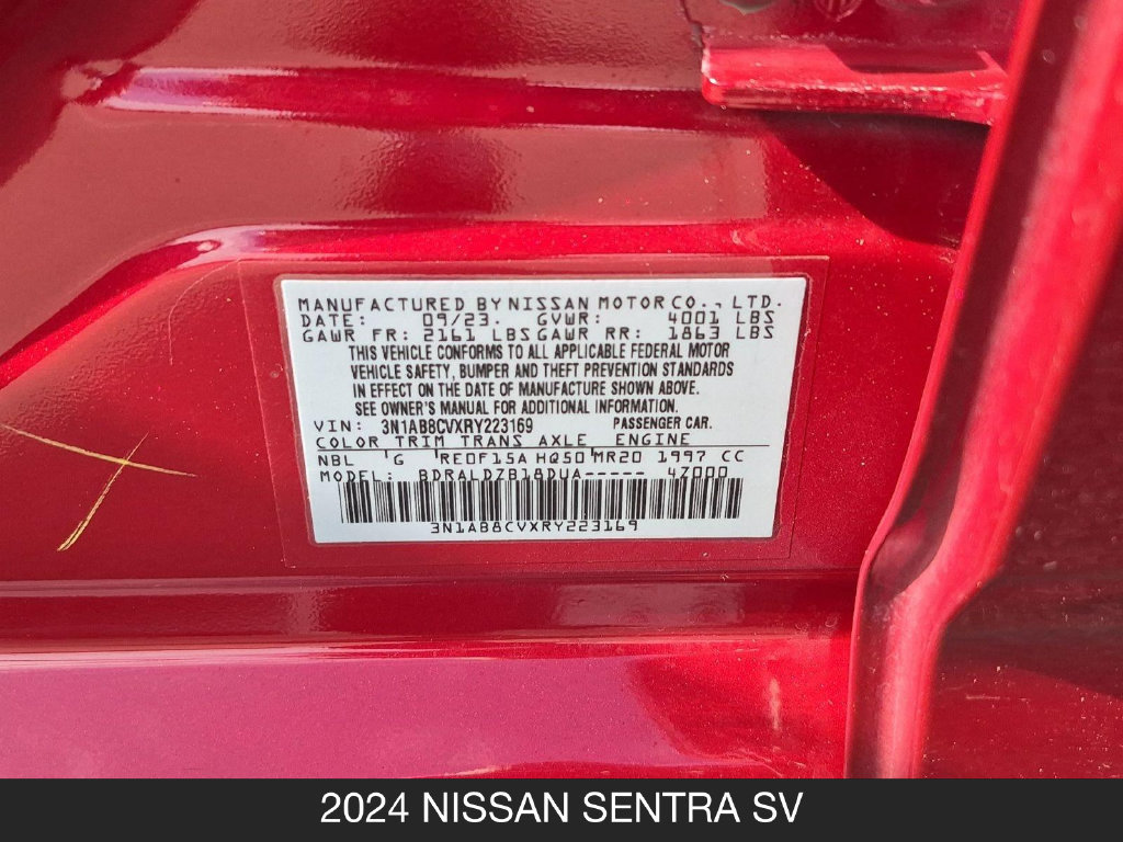 Certified 2024 Nissan Sentra SV FWD image 24