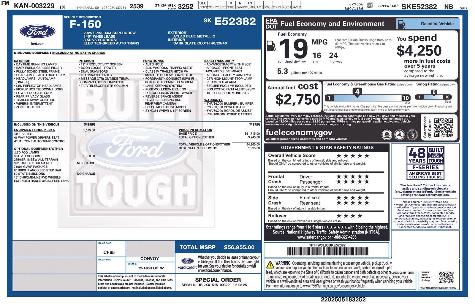 Used 2025 Ford F150 XLT w/ Equipment Group 301A Standard AWD/4WD image 34