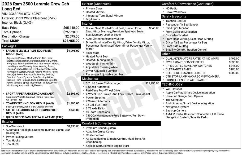 New 2026 RAM 2500 Laramie AWD/4WD image 6