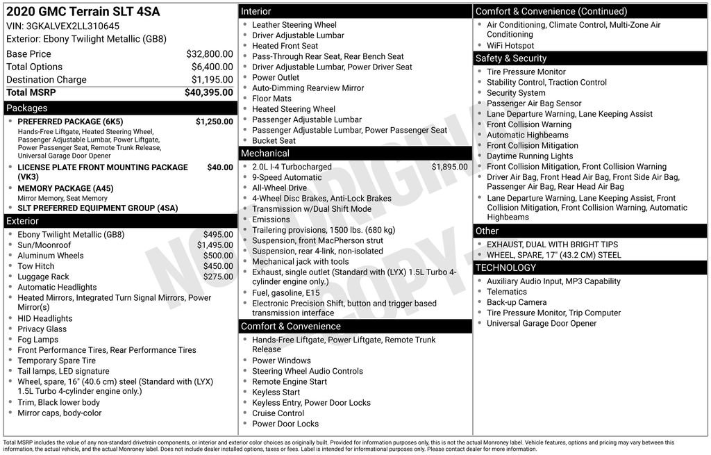 Used 2020 GMC Terrain SLT w/ Preferred Package AWD/4WD video 2