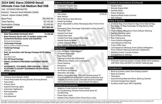 Used 2024 GMC Sierra 2500 Denali Ultimate w/ Max Trailering Package AWD/4WD image 7