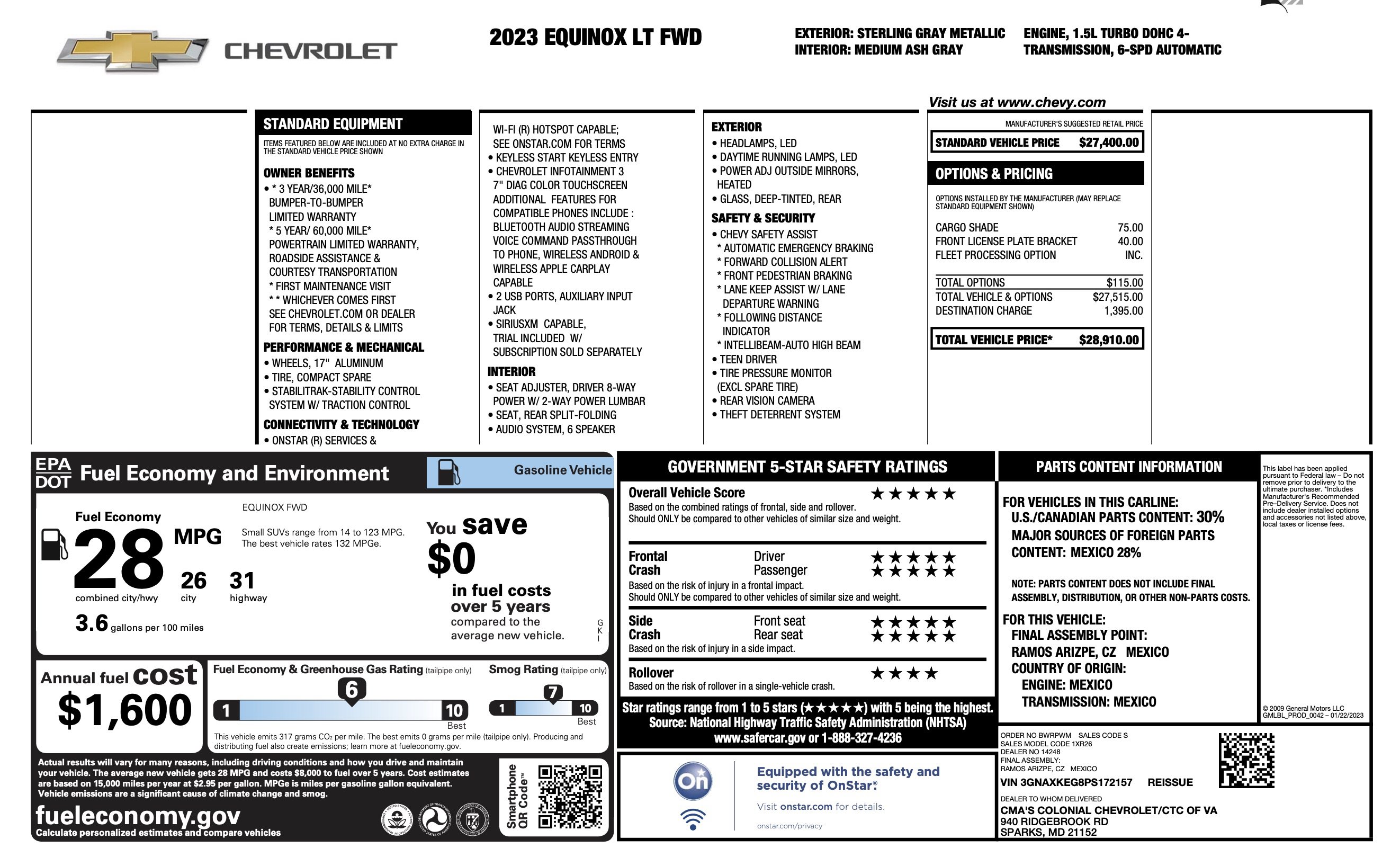 Used 2023 Chevrolet Equinox LT FWD image 3