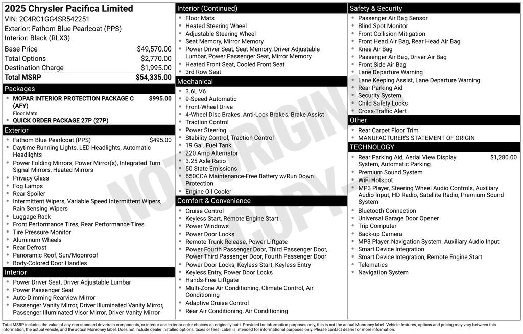 Used 2025 Chrysler Pacifica Limited FWD image 15