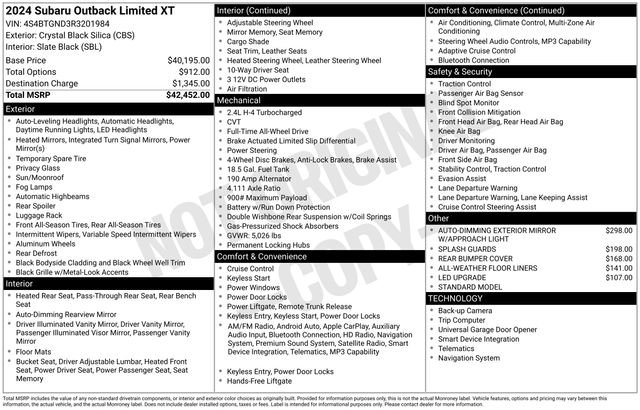 Used 2024 Subaru Outback Limited XT AWD/4WD image 18