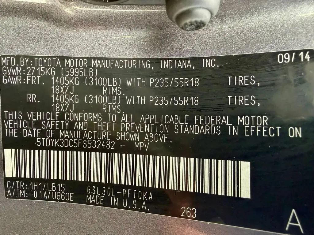 Used 2015 Toyota Sienna Limited Premium FWD image 33