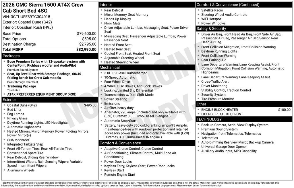New 2026 GMC Sierra 1500 AT4X AWD/4WD image 4