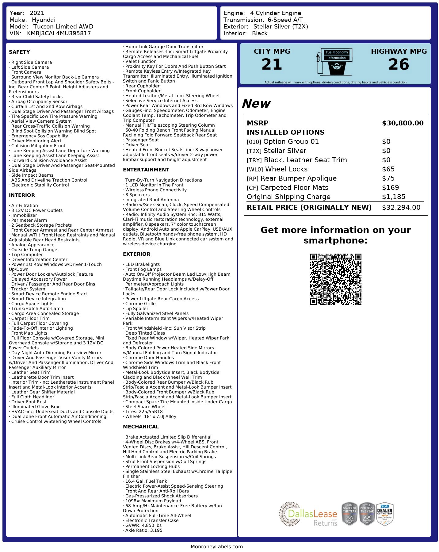 Used 2021 Hyundai Tucson Limited AWD/4WD image 3
