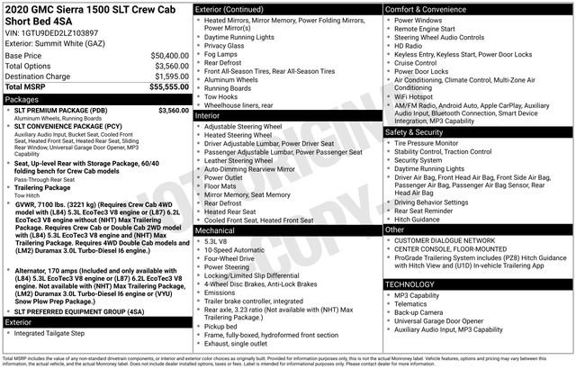 Used 2020 GMC Sierra 1500 SLT w/ SLT Premium Package image 3