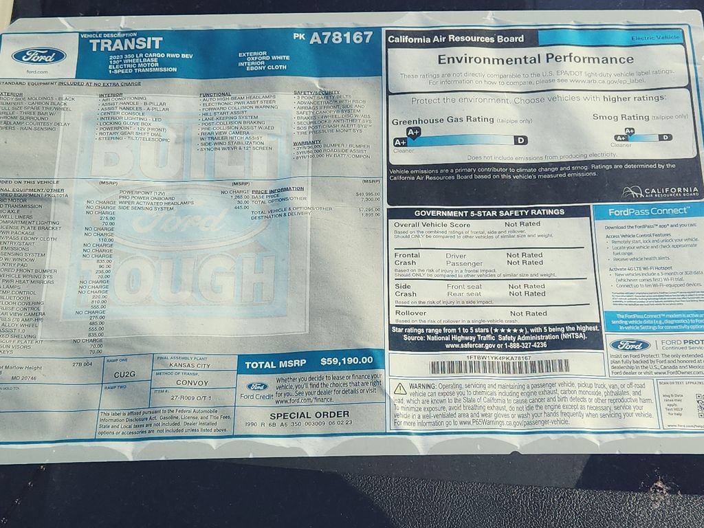 New 2023 Ford E-Transit Low Roof RWD image 10