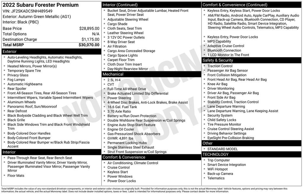 Certified 2022 Subaru Forester Premium image 8