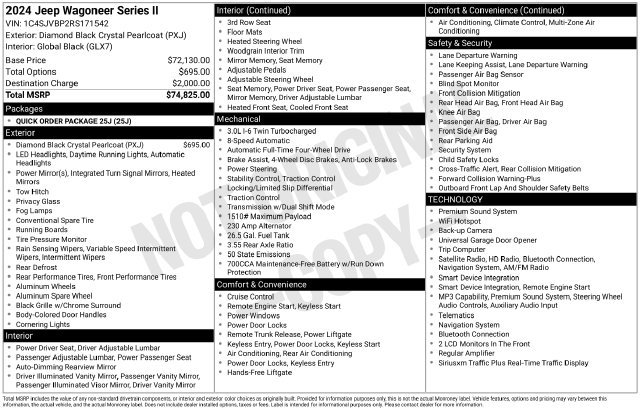 Used 2024 Jeep Wagoneer Series II AWD/4WD image 5