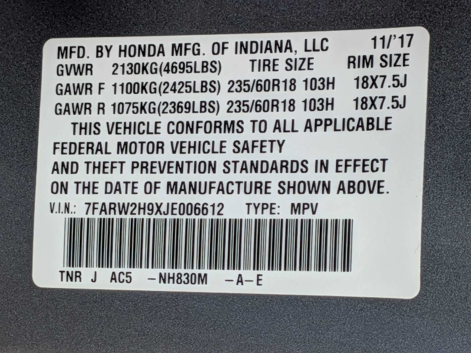 Certified 2018 Honda CR-V Touring image 33