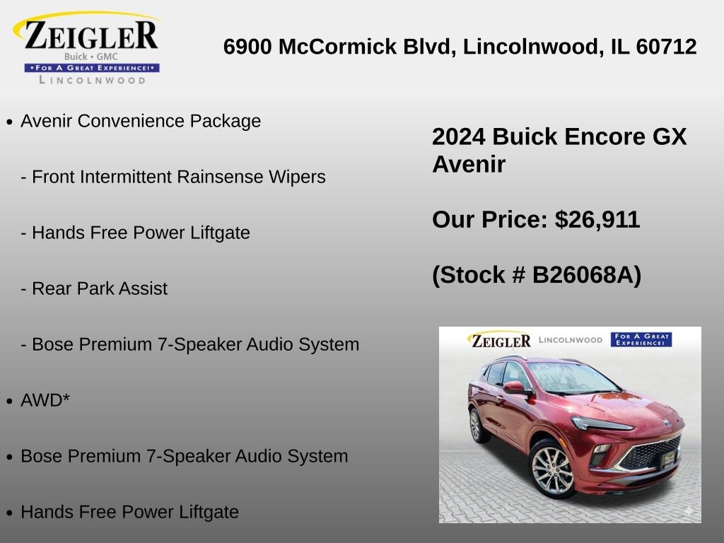 Used 2024 Buick Encore GX Avenir w/ Avenir Technology Package AWD/4WD image 12