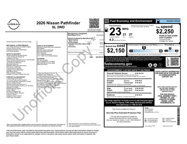 New 2026 Nissan Pathfinder SL image 4