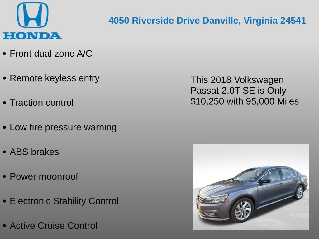 Used 2018 Volkswagen Passat 2.0T SE FWD image 7