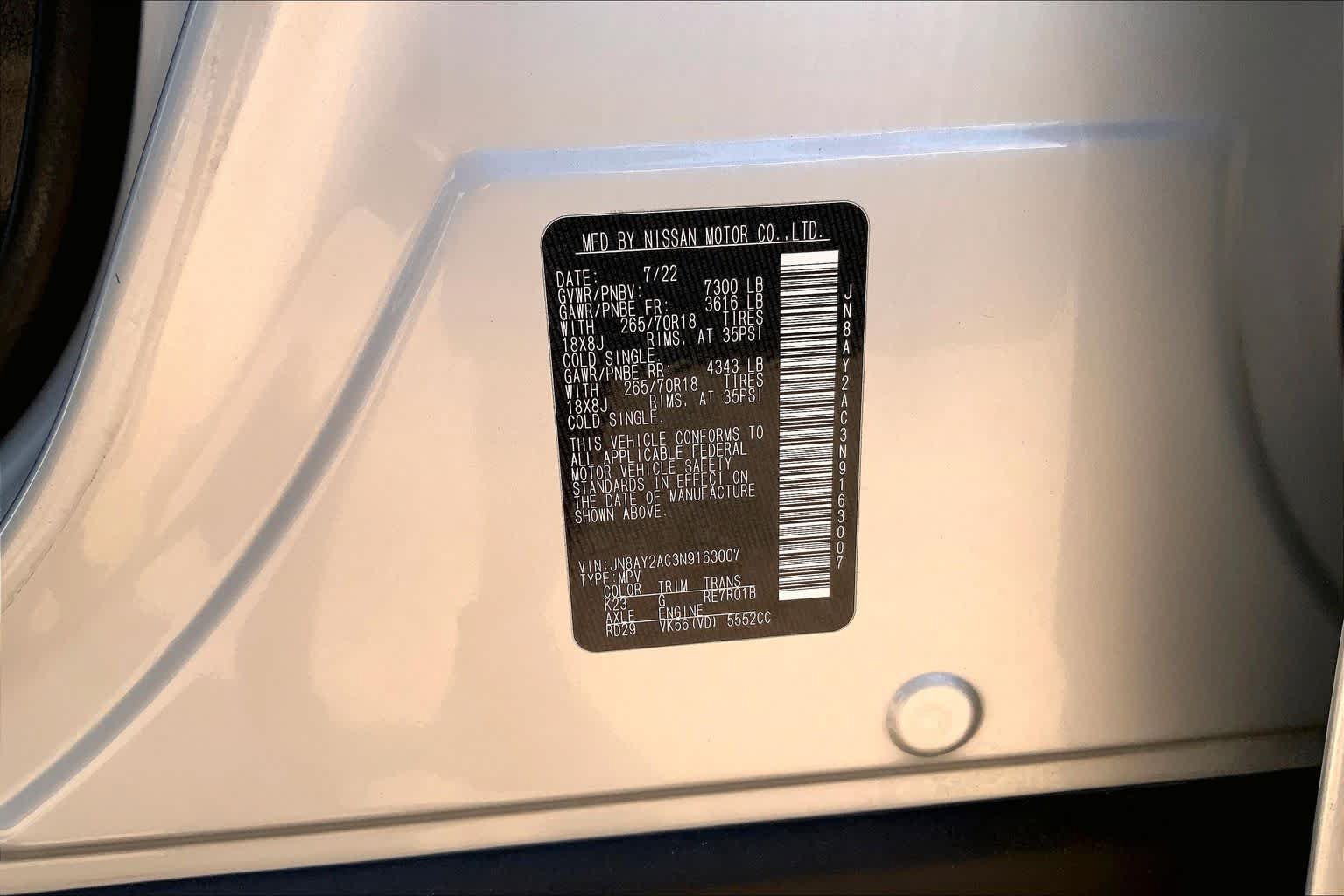 Used 2022 Nissan Armada SV RWD image 37